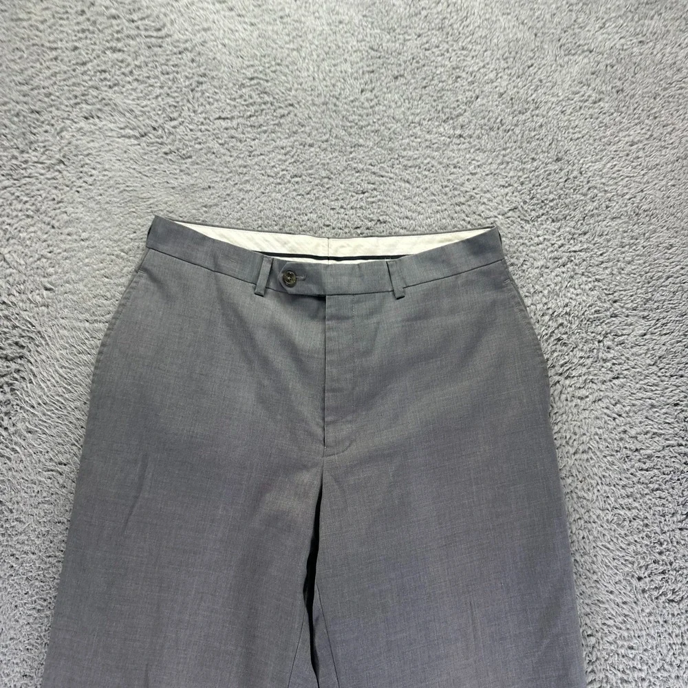 Ralph Lauren Pant Men's 33x32‎ Gray Polyester Dress Straight Leg Preppy Business